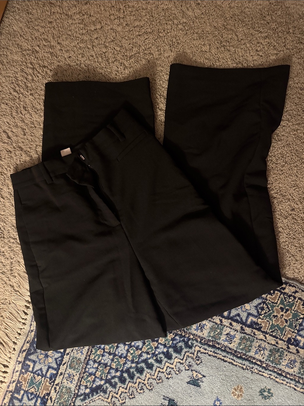 Black Women's Dress Pants Wide Leg